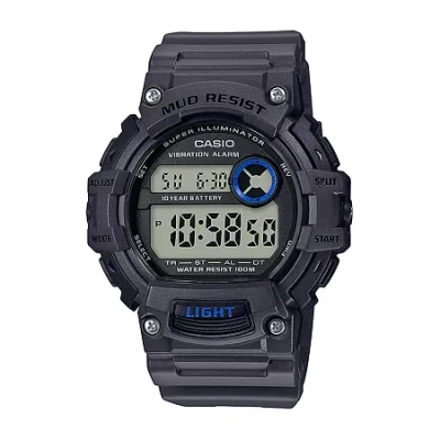 Casio Mens Digital Black Strap Watch Trt110h8avos