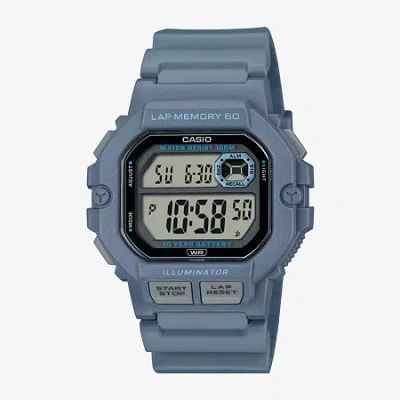 Casio Mens Digital Blue Strap Watch Ws1400h-2av