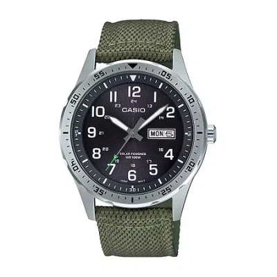 Casio Mens Green Strap Watch Mtps120l-3av In Multi