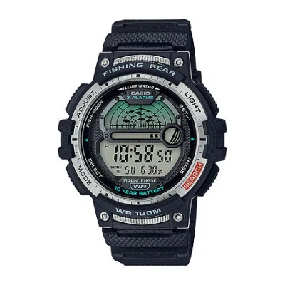 Casio Mens Multi-function Digital Black Strap Watch Ws1200h1avos In Pattern