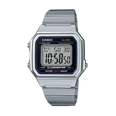 Casio Mens Silver Tone Strap Watch B650wd-1acf In Metallic