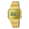 Casio Mirror Face Stainless Steel Unisex Vintage Waterproof Mens Gold Digital