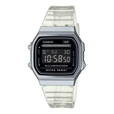 Casio Mod. Vintage Collection - Transparent Band - Black Gwwt1 In White