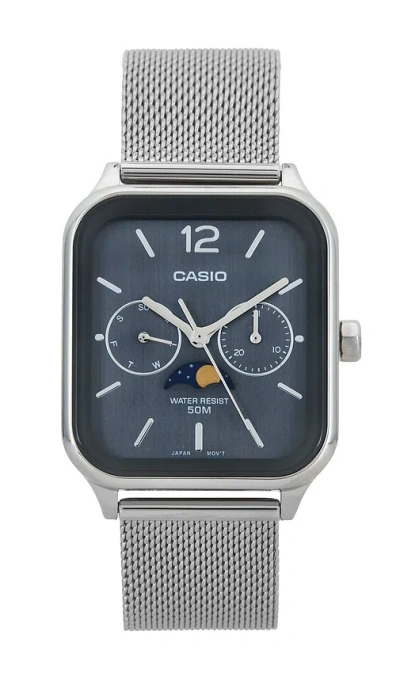 Casio Moon Phase Watch In Blue