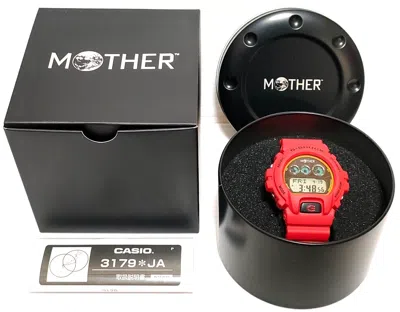 Pre-owned Casio Mother × G-shock Collaboration Gw-6900mot24-4jr Limited Edition Watch Red