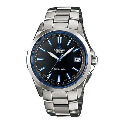 Pre-owned Casio Oceanus 3 Hands Model With Smart Access Ocw-s100-1ajf Radio Solar Silver