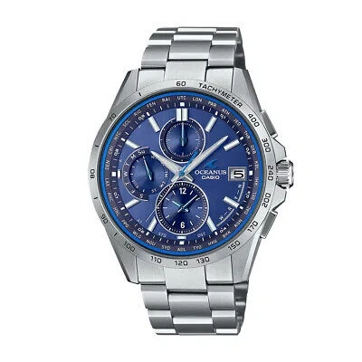 Pre-owned Casio Oceanus Classic Line Ocw-t2600-2a3jf Blue Men's Watch In Box