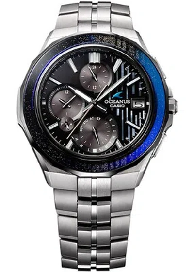 Pre-owned Casio Oceanus Manta Kyoto Raden Ocw-s5000mb-1ajf Black Men's Watch In Box