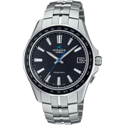 Pre-owned Casio Oceanus Manta Ocw-s400-1ajf Titanium Bluetooth Radio Solar Watch 41.3mm