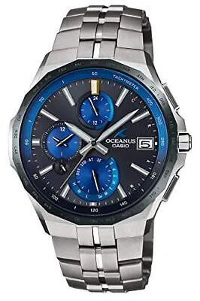 Pre-owned Casio Oceanus Manta Ocw-s5000e-1ajf Solar Radio Men's Watch Mobile Link 2019