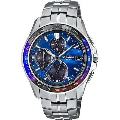 Pre-owned Casio Oceanus Manta Ocw-s7000bv-2ajr Blue 20th Anniversary Mens Watch In Box