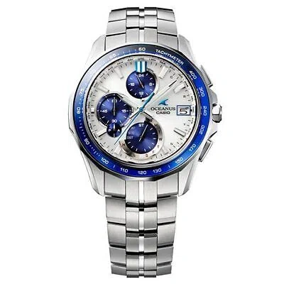 Pre-owned Casio Oceanus Manta S7000 Series Ocw-s7000d-7ajf Silver Men's Watch In Box