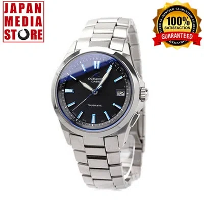 Pre-owned Casio Oceanus Ocw-s100-1ajf Black Dial Titanium Radio Solar Men Watch Japan