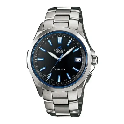 Pre-owned Casio Oceanus Ocw-s100-1ajf Radio Solar Titanium Watch Blue World Time Japan