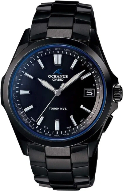 Pre-owned Casio Oceanus Ocw-s100b-1ajf Black Titanium Radio Solar Men's Watch With Box