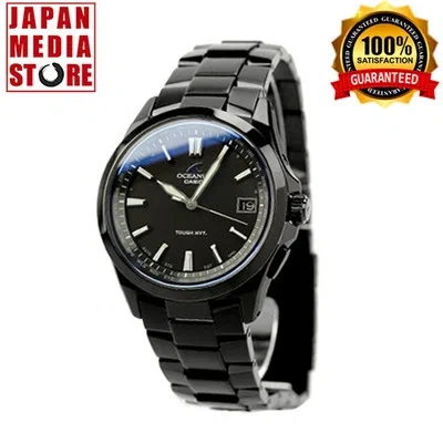 Pre-owned Casio Oceanus Ocw-s100b-1ajf Black Titanium Radio Solar Men Watch Japan Box