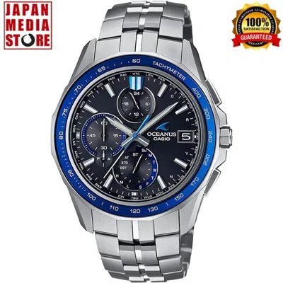 Pre-owned Casio Oceanus Ocw-s7000-1ajf Manta Titanium Bluetooth Chrono Men Watch Japan