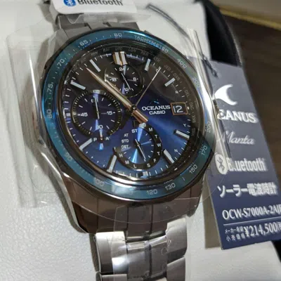 Pre-owned Casio Oceanus Ocw-s7000a-2ajf Manta Slim Case Bluetooth Men Watch Japan