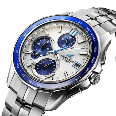 Pre-owned Casio Oceanus Ocw-s7000d-7ajf Manta Titanium Bluetooth Radio Solar Watch 42.8mm