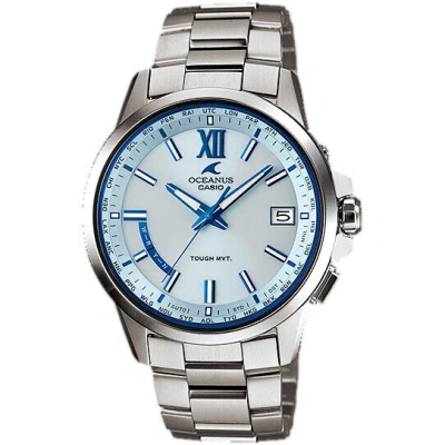 Pre-owned Casio Oceanus Ocw-t150-2ajf Classicline Tough Solar Radio Titanium Watch Men's