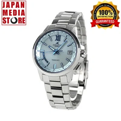 Pre-owned Casio Oceanus Ocw-t150-2ajf Light Blue Dial Classic Radio Solar Men Watch Japan