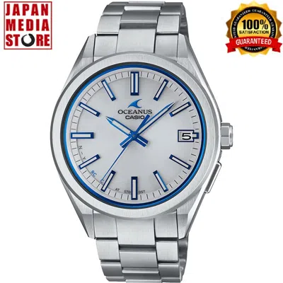 Pre-owned Casio Oceanus Ocw-t200s-7ajf White Dial Elegant Bluetooth Solar Men Watch Japan