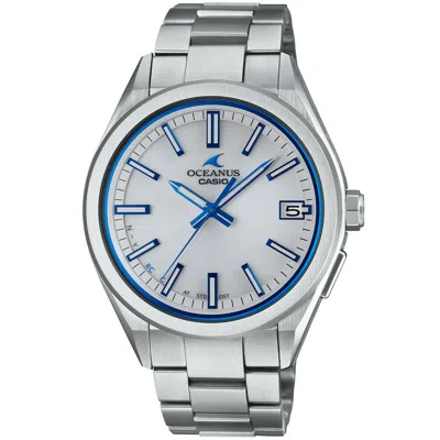 Pre-owned Casio Oceanus Ocw-t200s-7ajf White Evaporated Dial Bluetooth Radio Solar Watch
