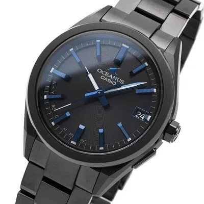 Pre-owned Casio Oceanus Ocw-t200sb-1ajf Bluetooth Radio Solar Watch All Black 41.4mm