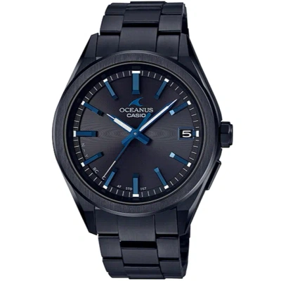 Pre-owned Casio Oceanus Ocw-t200sb-1ajf Bluetooth Radio Solar Watch All Black 41.4mm