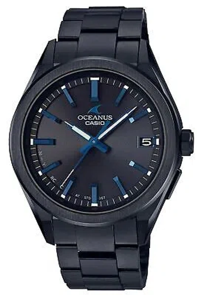 Pre-owned Casio Oceanus Ocw-t200sb-1ajf [classic Line All Black Ip] Japan Domestic