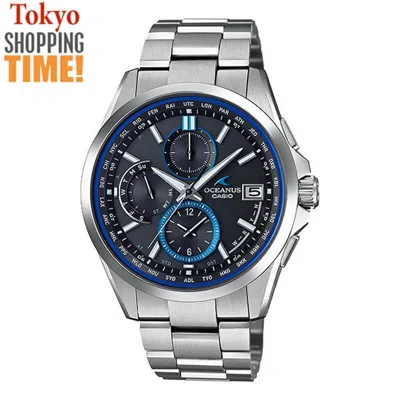 Pre-owned Casio Oceanus Ocw-t2600-1ajf Titanium Solar Radio Chrono Men Watch Made In Japan