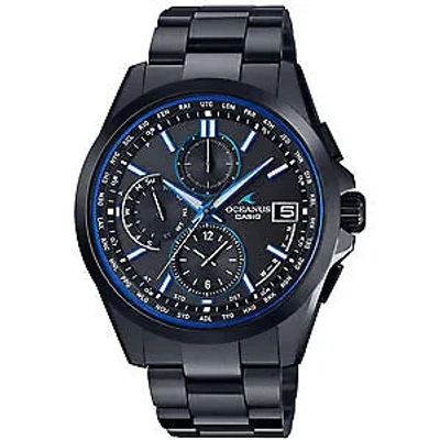 Pre-owned Casio Oceanus Ocw-t2600b-1ajf Black Blue Classic Line Men's Watch In Box