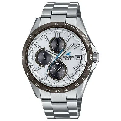 Pre-owned Casio Oceanus Ocw-t2600j-7ajf White Men's Watch In Box