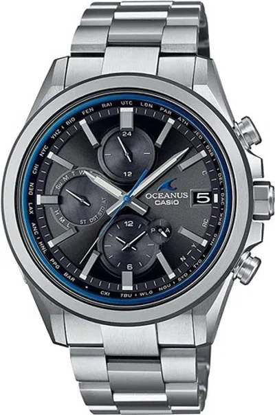Pre-owned Casio Oceanus Ocw-t4000-1ajf Mobile Bluetooth Classic Line Radio Solar Watch Men
