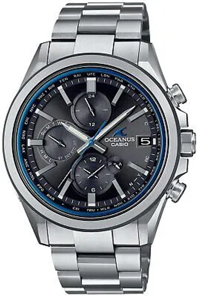 Pre-owned Casio Oceanus Ocw-t4000-1ajf Solar Radio Men's Watch With Box
