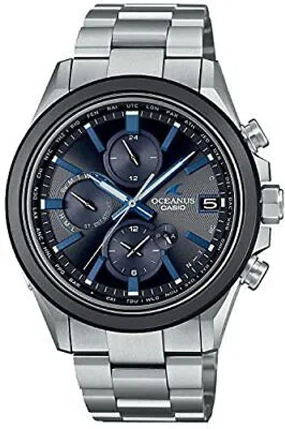 Pre-owned Casio Oceanus Ocw-t4000a-1ajf Solar Radio Men's Watch From Japan