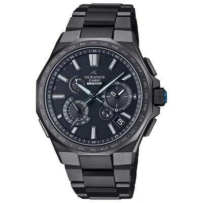 Pre-owned Casio Oceanus Ocw-t6000br-1ajr Black Briefing 25th Anniv. Men's Watch In Box