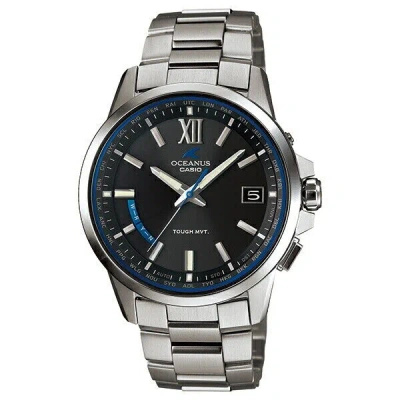 Pre-owned Casio Oceauns Ocw-t150-1ajf Titanium Sapphire Crystal Radio Solar Watch Men's