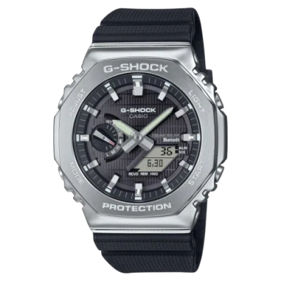 Pre-owned Casio Orologio  G-shock G-steel Bluetooth Gbm-2100-1aer Black