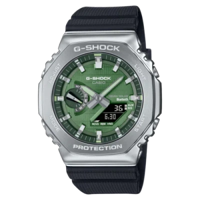 Pre-owned Casio Orologio  G-shock G-steel Bluetooth Gbm-2100a-1a3er Green