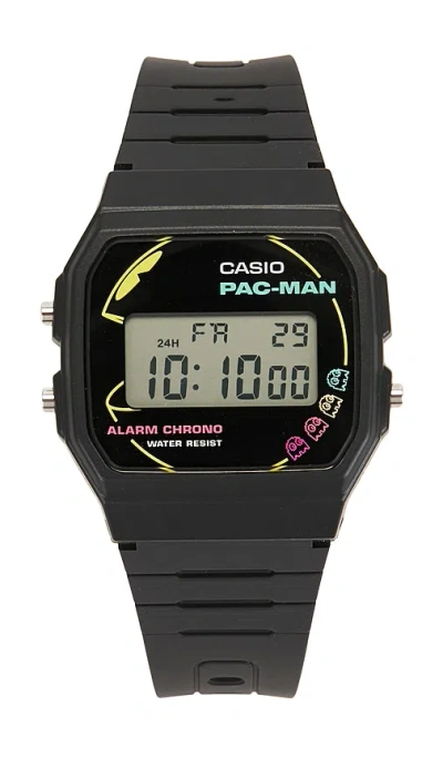 Casio Pacman Collaboration Series Watch In Black