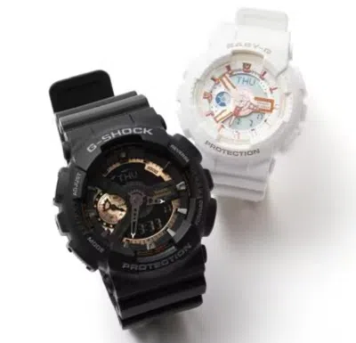 Pre-owned Casio Pair Watches Ga-110rg-1ajf × Ba-110xrg-7ajf Japan