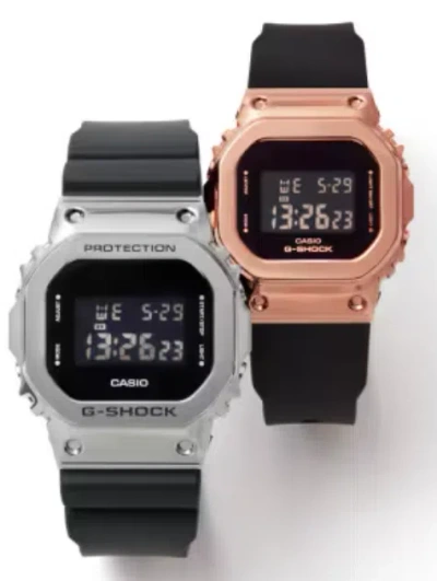 Pre-owned Casio Pair Watches Gm-5600u-1jf × Gm-s5600upg-1jf Japan