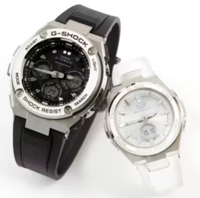Pre-owned Casio Pair Watches Gst-w310-1ajf × Msg-w200-7ajf Japan