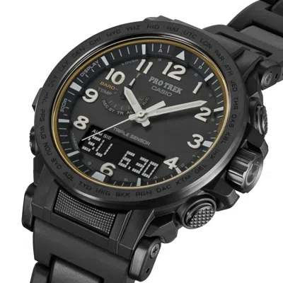 Pre-owned Casio Pro Treck Prw-51fc-1jf Climber Line Metal Biomass Resin Radio Solar Watch