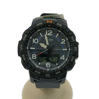 Pre-owned Casio Pro Trek Ceramic () In Blue