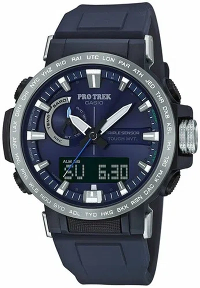 Pre-owned Casio Pro Trek Climber Line Prw-60-2ajf Men's Watch 2018 Multiband 6 In Box