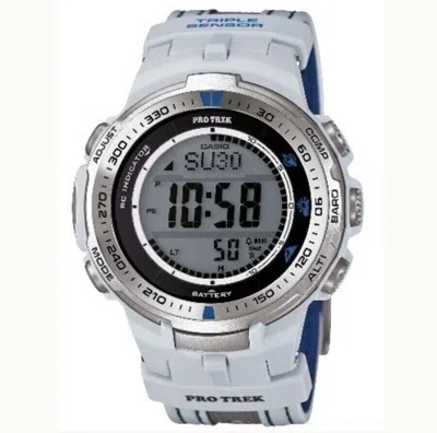 Pre-owned Casio Pro Trek Digital Watch Prw-3000g-7dr