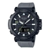 Casio Pro Trek Mountaineering Analog-digital Watch 'black Grey' In Gray