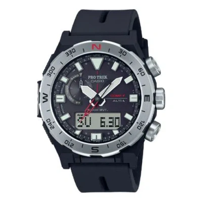Casio Pro Trek Mountaineering Analog-digital Watch 'black Silver Steel'